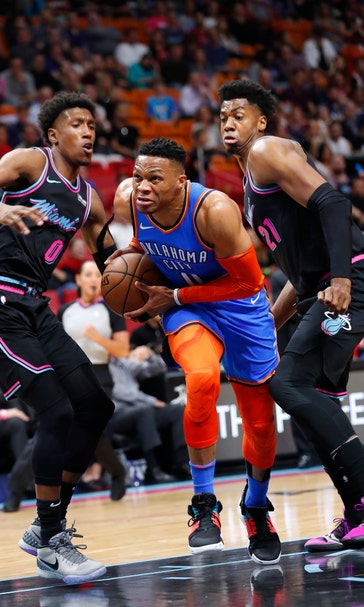 Thunder win 7th straight, roll past Heat 118-102